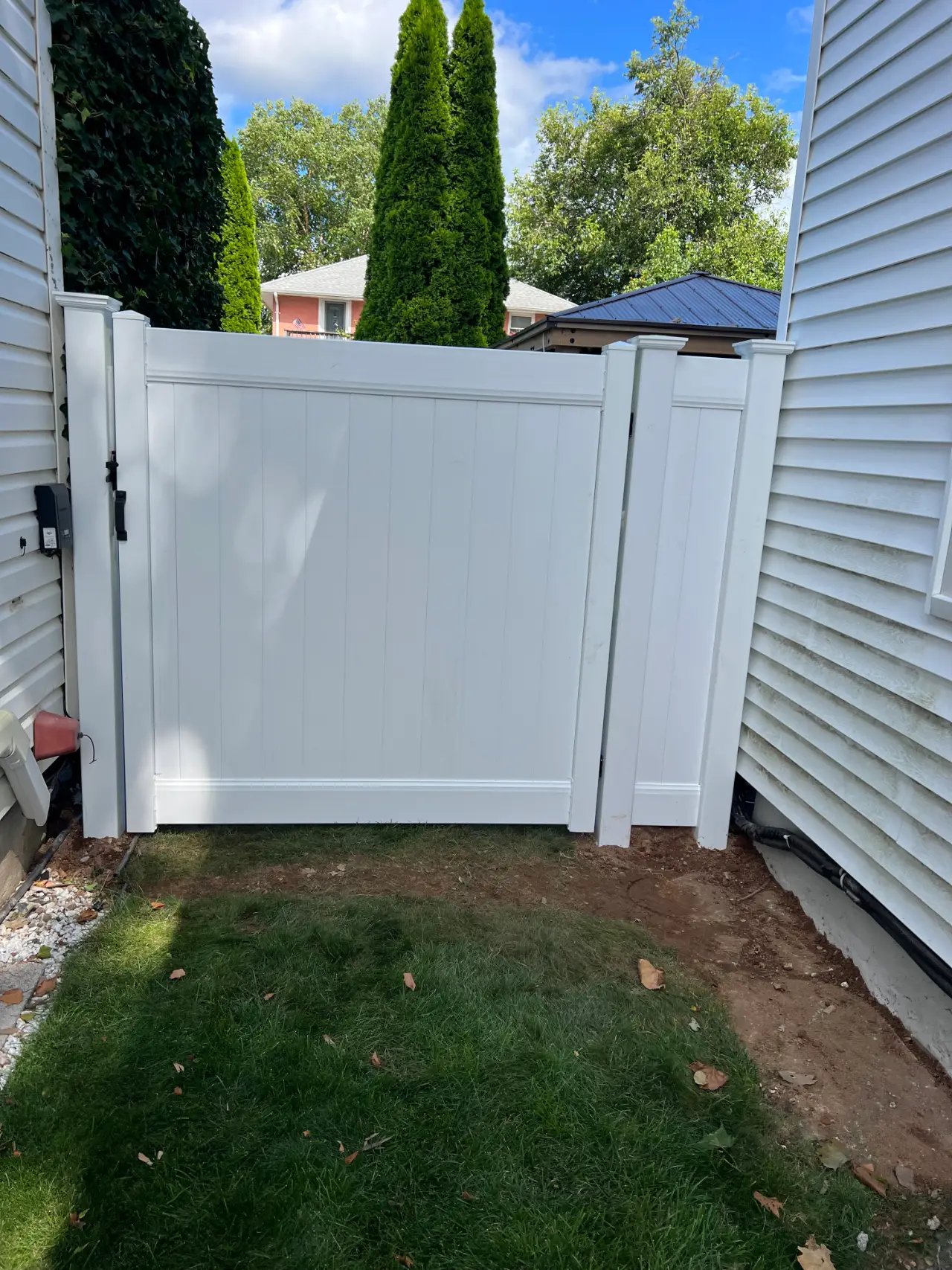 Shadowbox wood fence backyard New Jersey — Segura Fence LLC