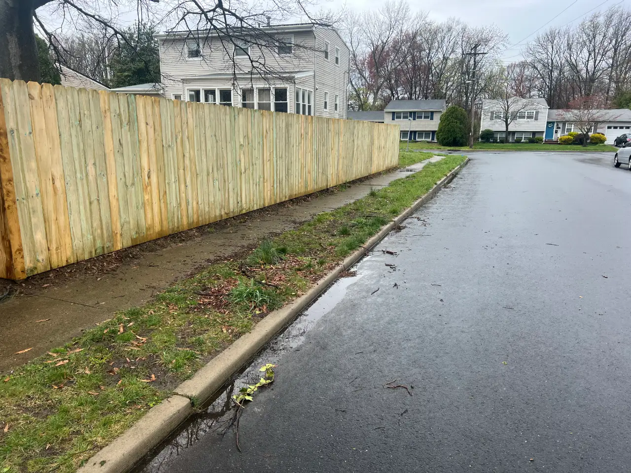 Chain link fence with privacy slats NJ — Segura Fence LLC